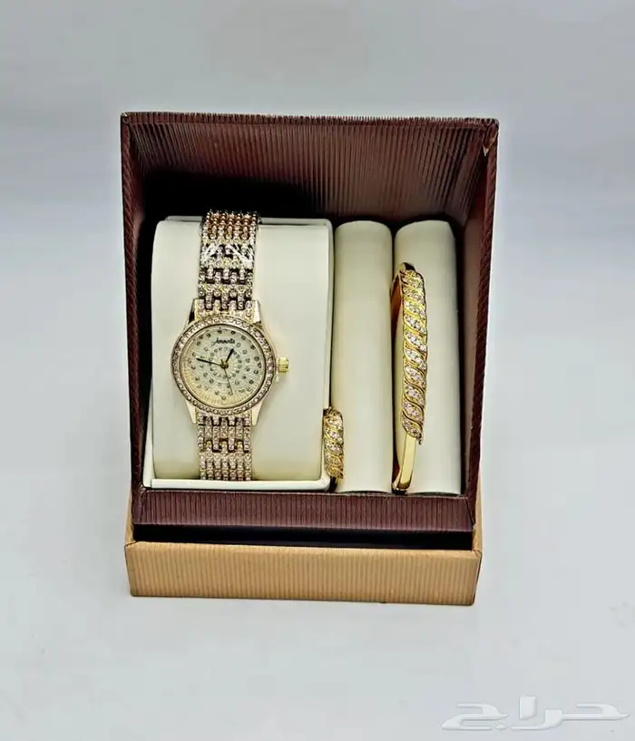 طقم ساعه نسائي فخم و انيق - اطقم ساعات نسائيه فخمه 13