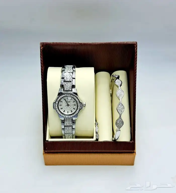 طقم ساعه نسائي فخم و انيق - اطقم ساعات نسائيه فخمه 10