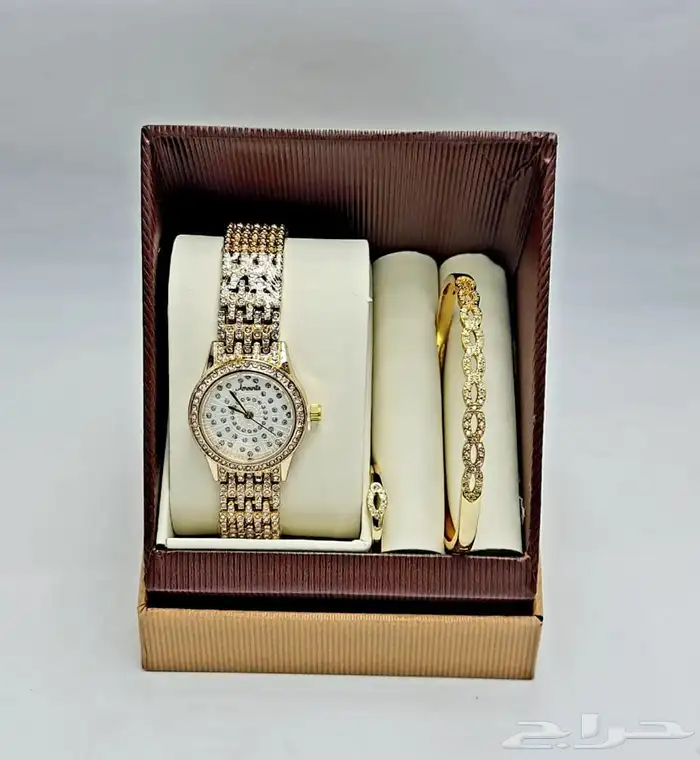 طقم ساعه نسائي فخم و انيق - اطقم ساعات نسائيه فخمه 18