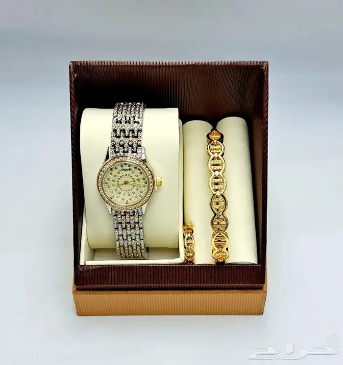 طقم ساعه نسائي فخم و انيق - اطقم ساعات نسائيه فخمه 15