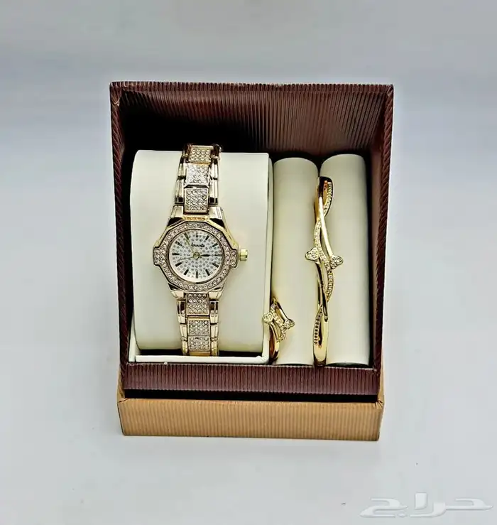 طقم ساعه نسائي فخم و انيق - اطقم ساعات نسائيه فخمه 12