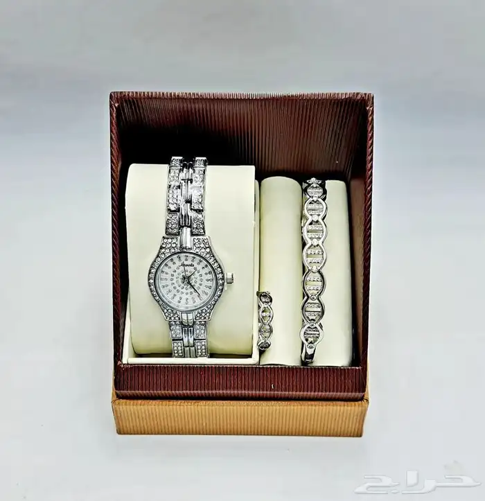 طقم ساعه نسائي فخم و انيق - اطقم ساعات نسائيه فخمه 7