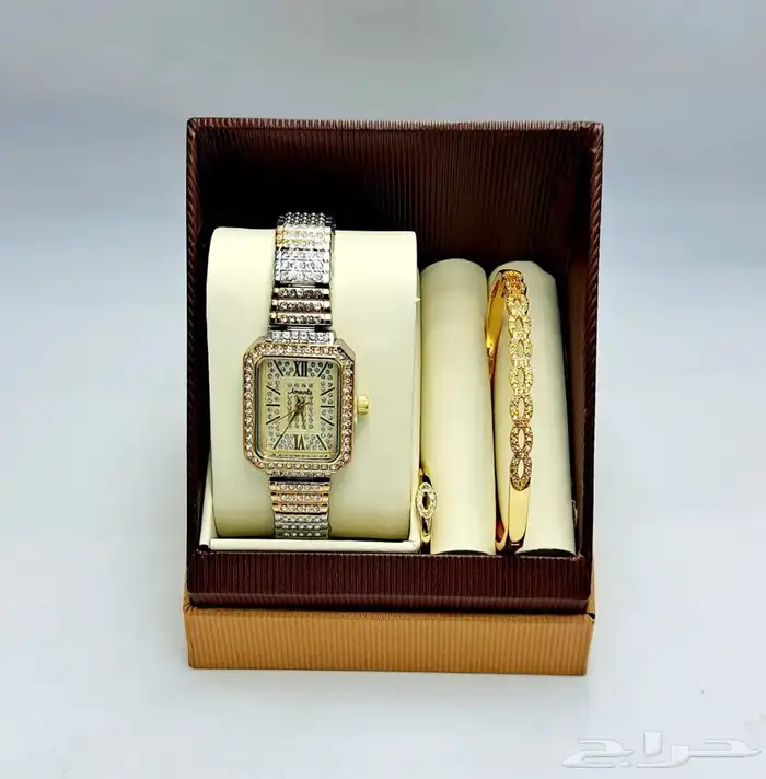 طقم ساعه نسائي فخم و انيق - اطقم ساعات نسائيه فخمه 20