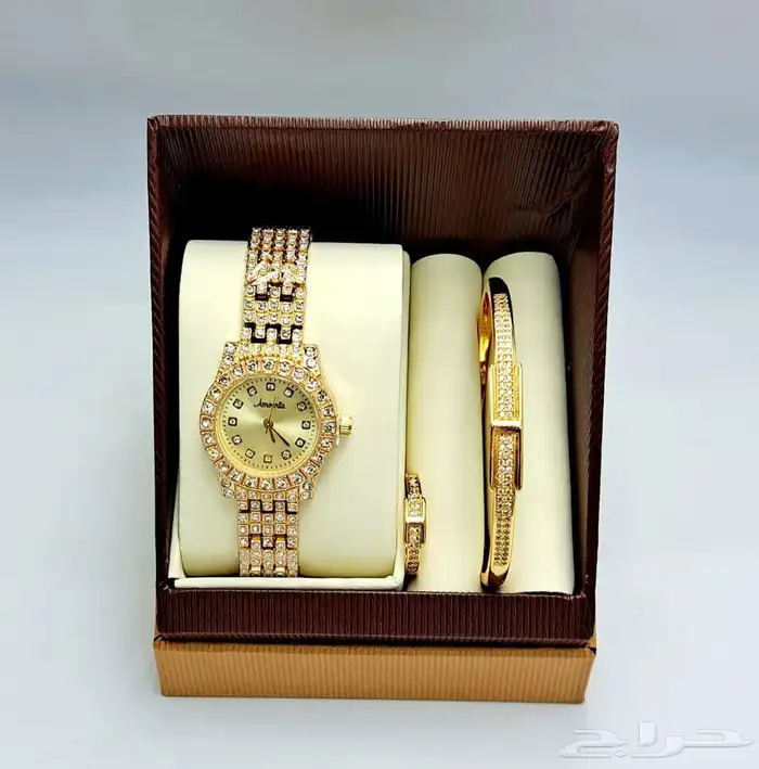 طقم ساعه نسائي فخم و انيق - اطقم ساعات نسائيه فخمه 1