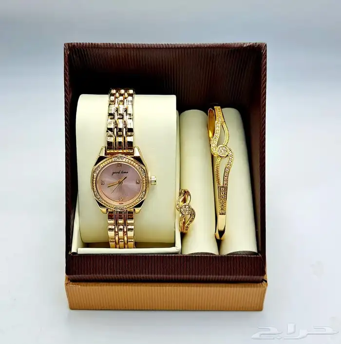 طقم ساعه نسائي فخم و انيق - اطقم ساعات نسائيه فخمه 35