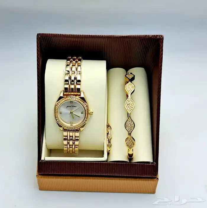 طقم ساعه نسائي فخم و انيق - اطقم ساعات نسائيه فخمه 27