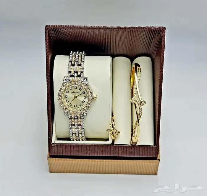 طقم ساعه نسائي فخم و انيق - اطقم ساعات نسائيه فخمه 5