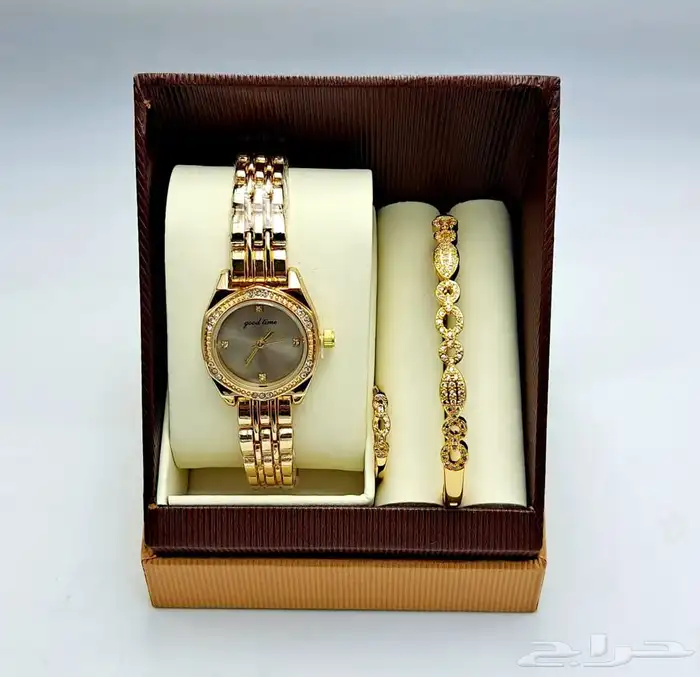 طقم ساعه نسائي فخم و انيق - اطقم ساعات نسائيه فخمه 30