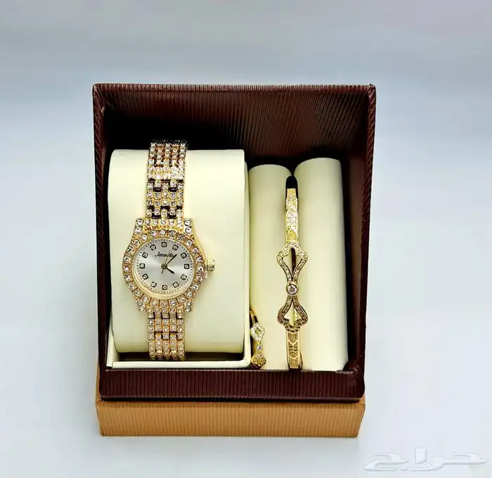 طقم ساعه نسائي فخم و انيق - اطقم ساعات نسائيه فخمه 4