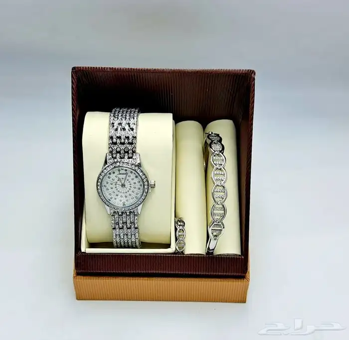 طقم ساعه نسائي فخم و انيق - اطقم ساعات نسائيه فخمه 14