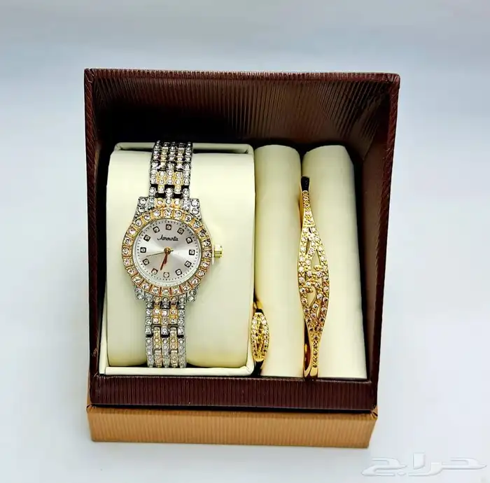 طقم ساعه نسائي فخم و انيق - اطقم ساعات نسائيه فخمه 2