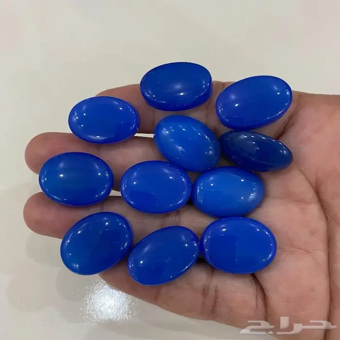 حجر برازيلي ازرق طبيعي احجار صافيه جدا 4