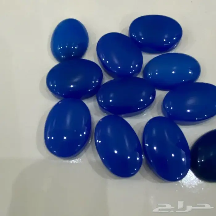 حجر برازيلي ازرق طبيعي احجار صافيه جدا 6