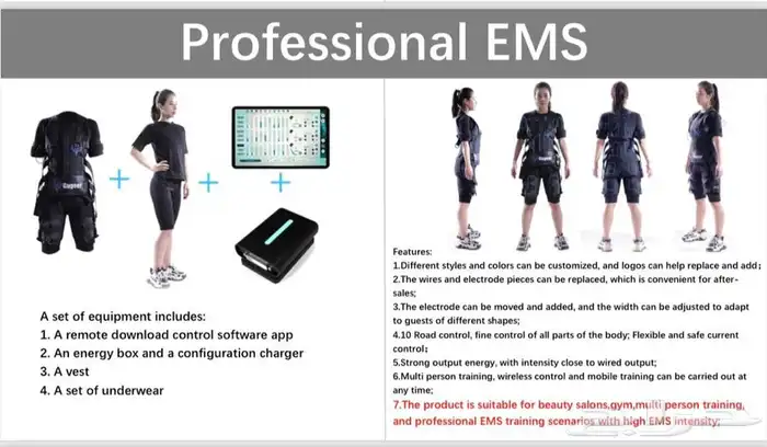 بدلات EMS تحفيز الكهربائي 1