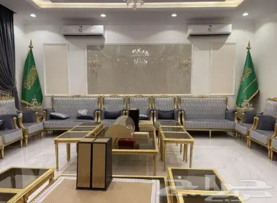 علم مجلس علم صالة ستاند علم كبير ذهبي علم السعودية مذهب 4