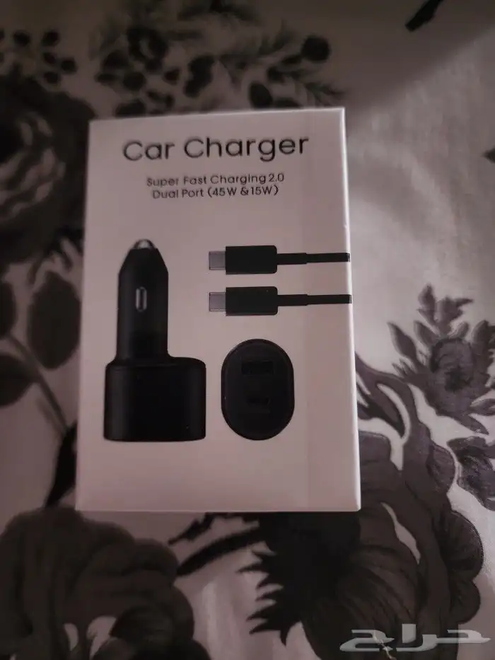 شاحن سياره بقوة 60 واط مع سلك تايب سي او ايفون 0