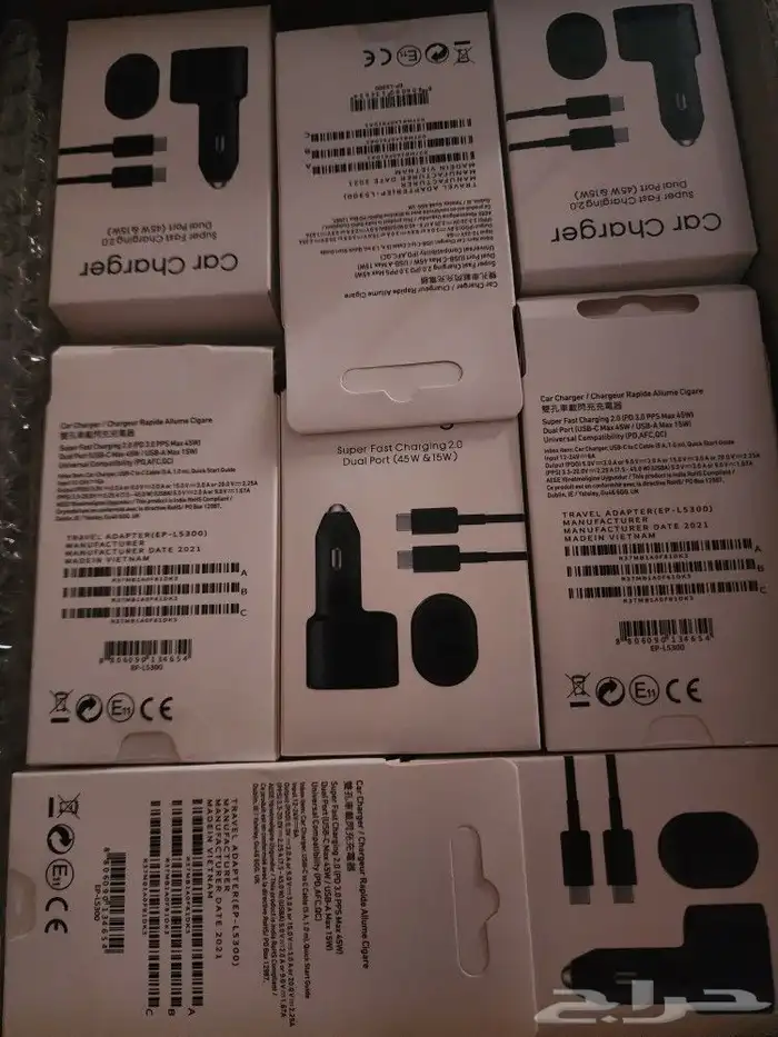 شاحن سياره بقوة 60 واط مع سلك تايب سي او ايفون 2