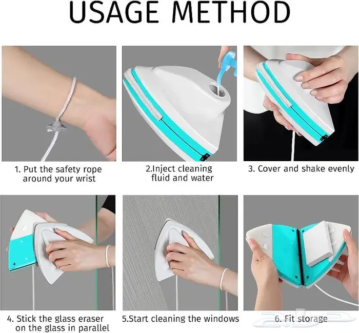 ممسحة زجاج مغناطيسية مزدوجة 6