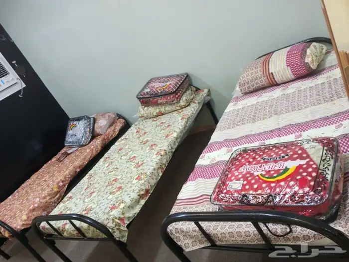 سرر حديد سرر خشب مخدات بطانيات شراشف تلابيس مراتب طيبه جوده 8