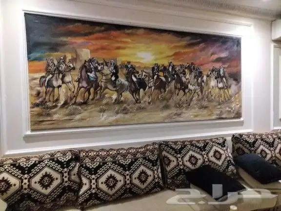 رسم فني خيول بالألوان لمحبي الفروسيه و التراث 0