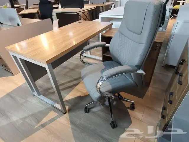 تصنيع مكاتب بني ورمادي 3