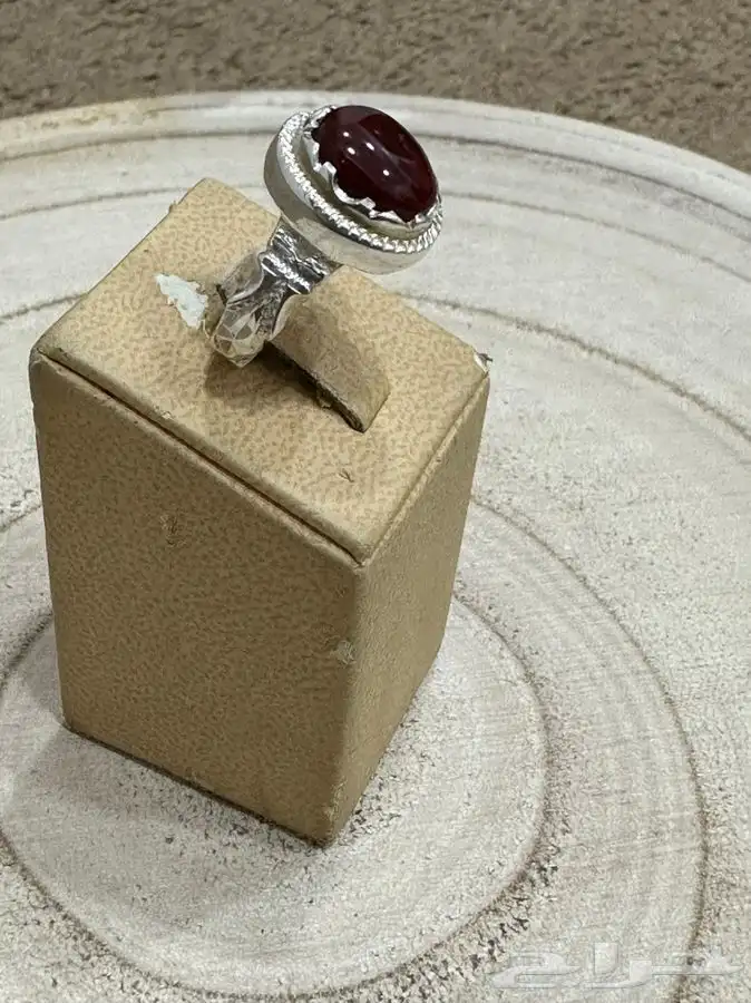 خاتم ملكي عقيق يمني كرزي 4