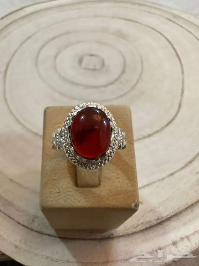 خاتم ملكي عقيق يمني كرزي 1