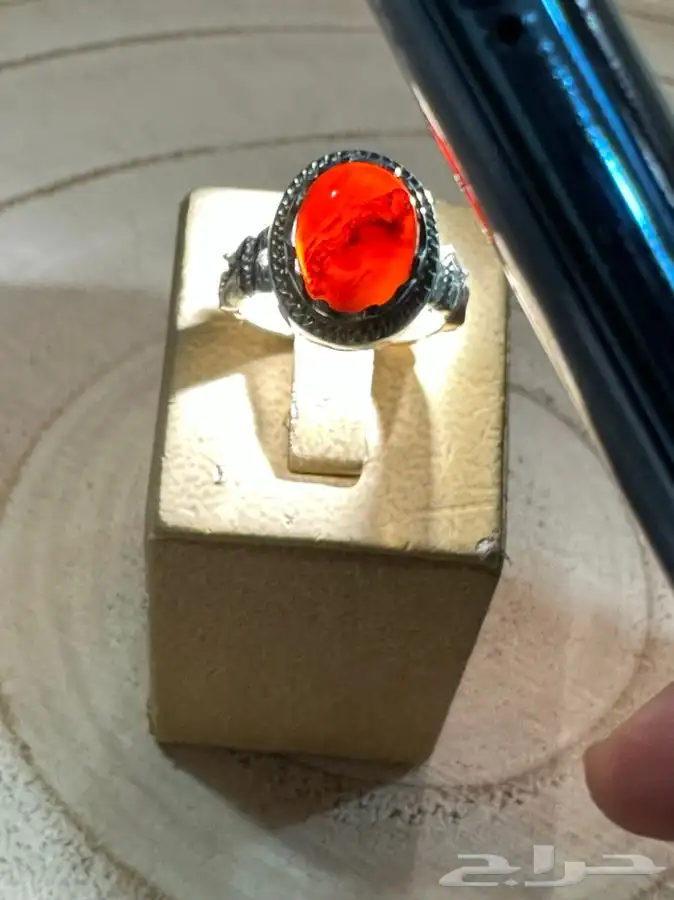 خاتم ملكي عقيق يمني كرزي 0
