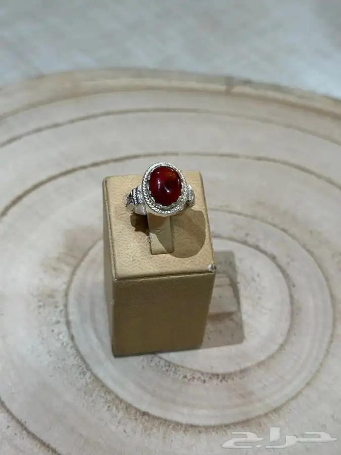 خاتم ملكي عقيق يمني كرزي 2
