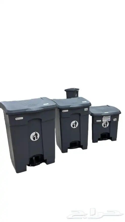 سلة مهملات للاستخدام الخارجي بعجلات 0