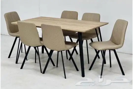 طاولات خشب رخام زجاج جودة قوية وكراسي مريحة جديد بلكرتون 2