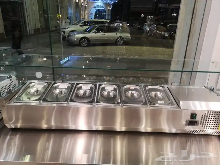 ثلاجة سلطات استيل جوانب زجاج 1