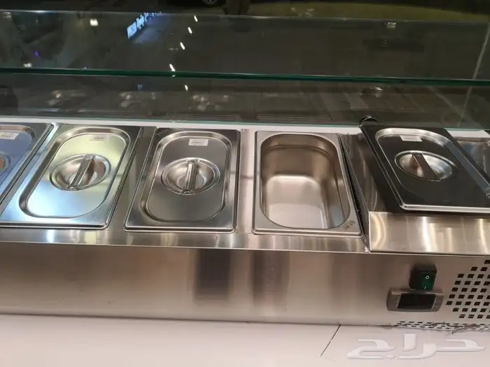 ثلاجة سلطات استيل جوانب زجاج 3