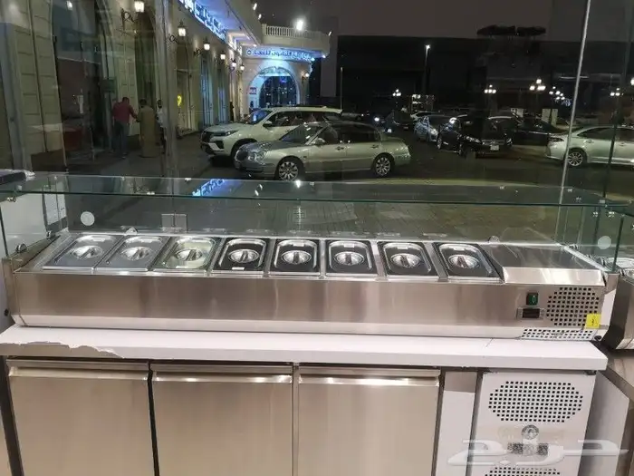 ثلاجة سلطات استيل جوانب زجاج 4