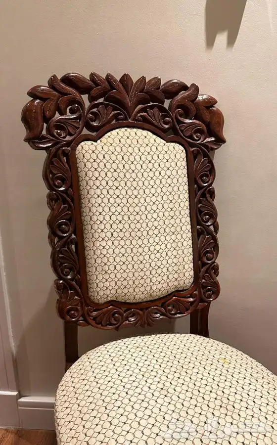 طاولة طعام انتيك 12 كرسي من خشب كامل 2