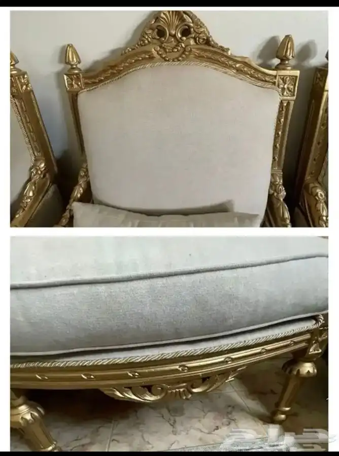 مجموعة اثاث. قطع كنب كراسي كلاسيك خشب مصري 3