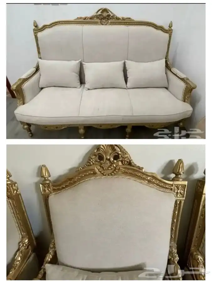 مجموعة اثاث. قطع كنب كراسي كلاسيك خشب مصري 4
