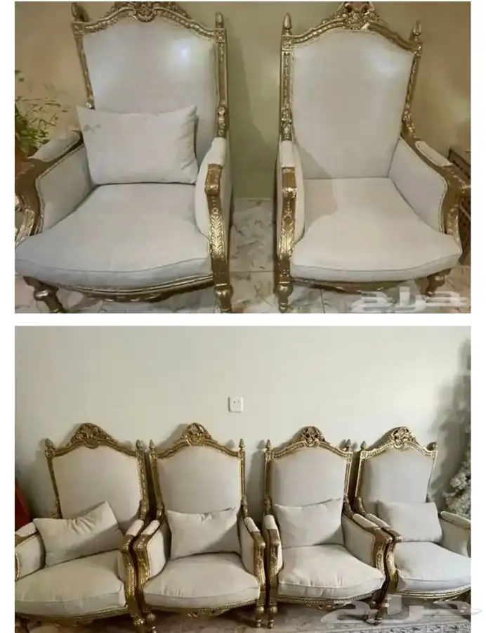 مجموعة اثاث. قطع كنب كراسي كلاسيك خشب مصري 1