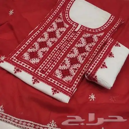 لبس باكستاني غير مخيط 3 قطع يعني طرحة وسروال والقميص 3