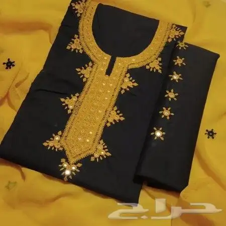 لبس باكستاني غير مخيط 3 قطع يعني طرحة وسروال والقميص 1