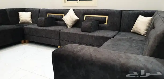 كنب متصل تفصيل حرف L وزاويتين 9