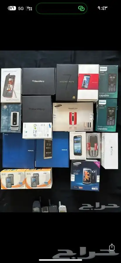 جوالات للبيع جدد بكراتينها 23