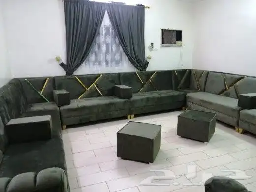 كنب متصل تفصيل حرف L وزاويتين 5