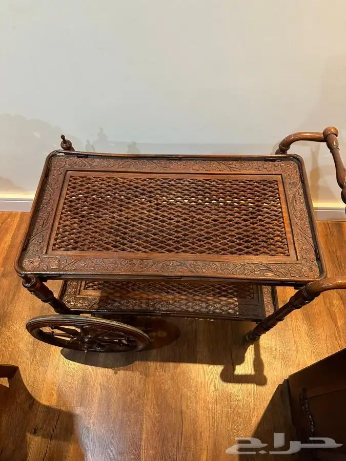 عربية شاي انتيك خشب يدوي 2