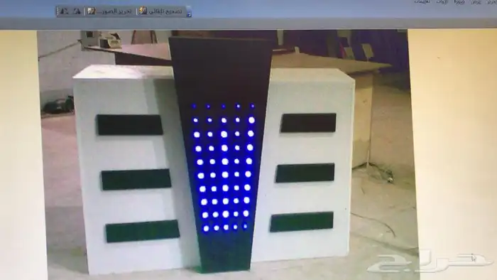 ديكورات محلات التجاريه. كاشير مكتب طاولات عرض 11