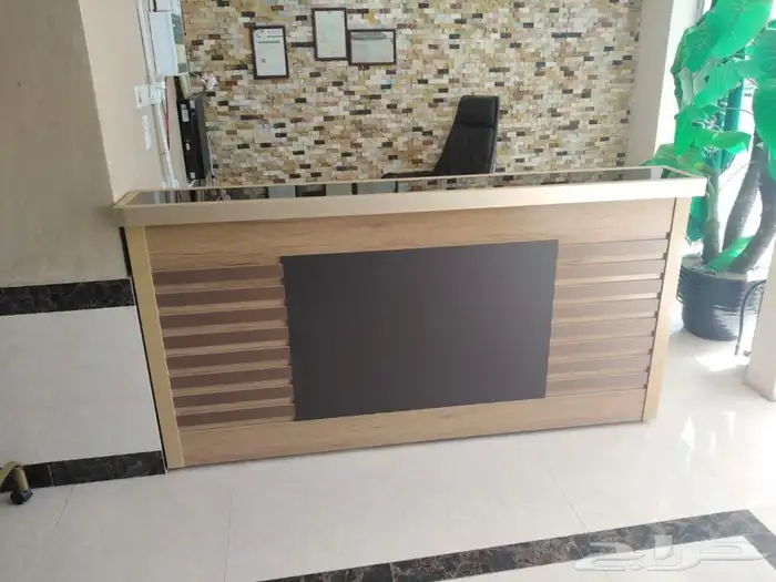 ديكورات محلات التجاريه. كاشير مكتب طاولات عرض 6