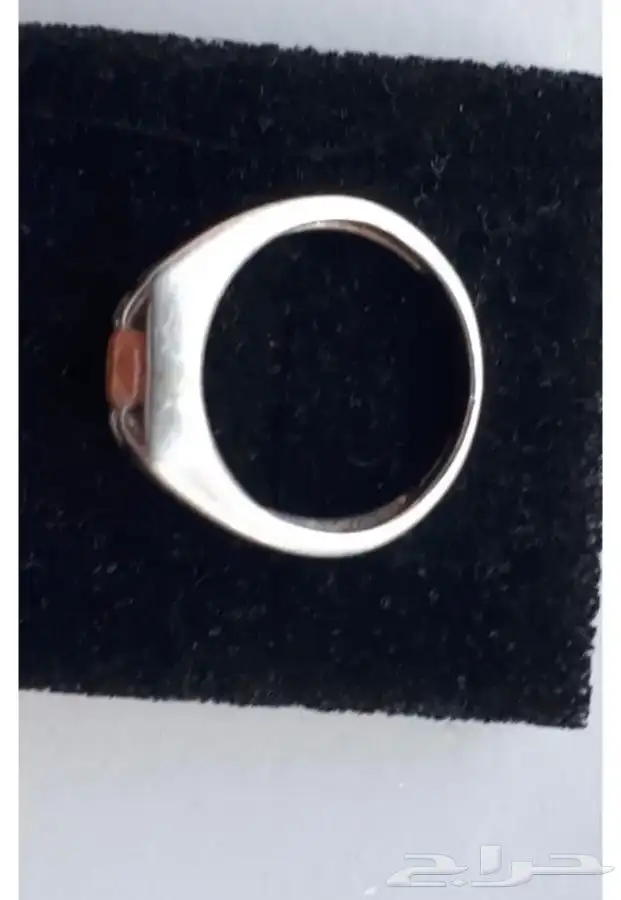 خاتم فضة ثقيل بحجر الزركون 1