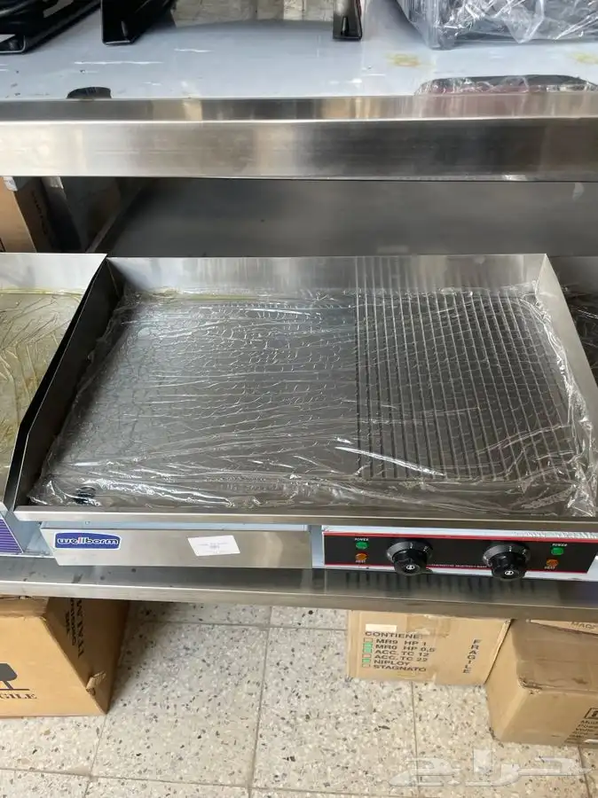 صاج برجر تركي صاج استيل كهربائي جريل برجر معدات بوفيه 6