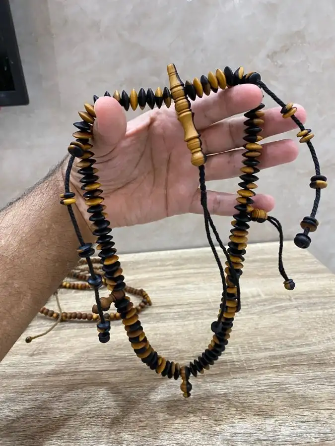 سبح افريقيه خشب طبيعي ابنوس كلنجه يرم نظم افريقي خراطه تب 16