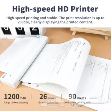 طابعة حرارية لاسلكية محمولة 4